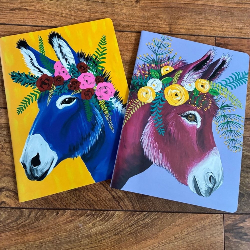 Colorful Donkey Art Notebooks